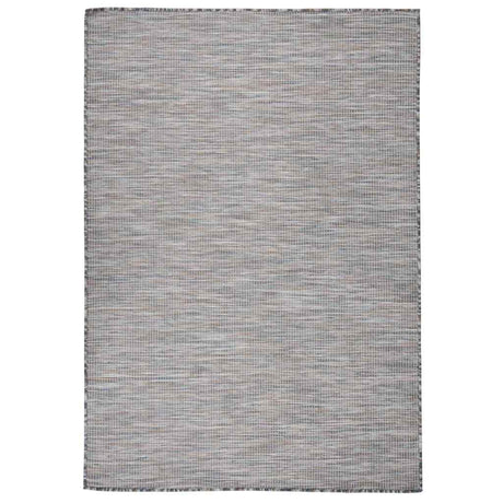 Vidaxl na zewnątrz dywan płaski tkany 160x230 cm brązowy i niebieski