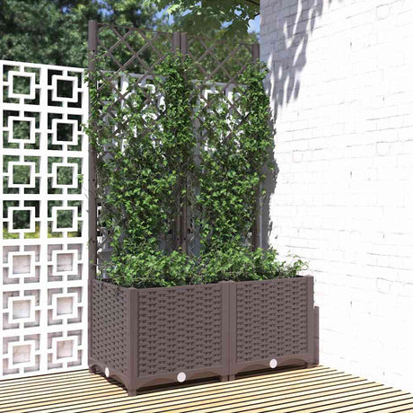 Pudełko planowania vidaxl z SLAT 80x40x136 cm Polipropen Brown