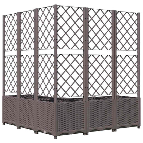 Sadzarka vidaxl z pracą Slat 120x120x136 cm Polipropen Brown