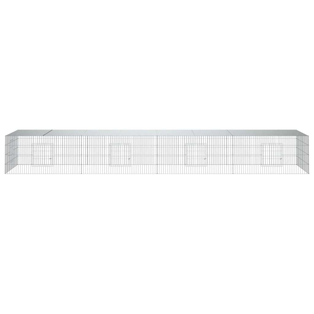 Klatka królika vidaxl z 4 paneli 433x109x54 cm ocynkowane żelazo