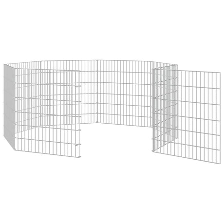 VIDAXL Animal Exchuose 8 paneli 54x60 cm ocynkowane żelazo