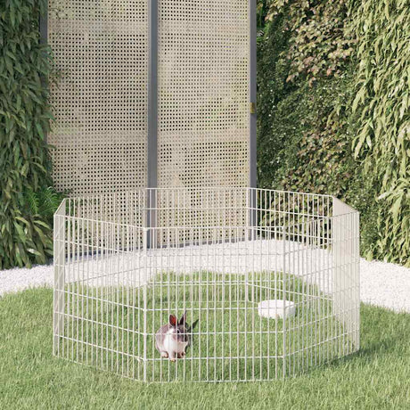 VIDAXL Animal Exchuose 8 paneli 54x60 cm ocynkowane żelazo