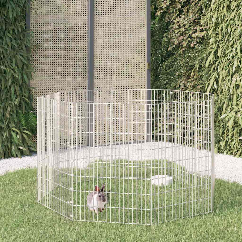 Vidaxl Animal Exchuose 8 paneli 54x80 cm ocynkowane żelazo