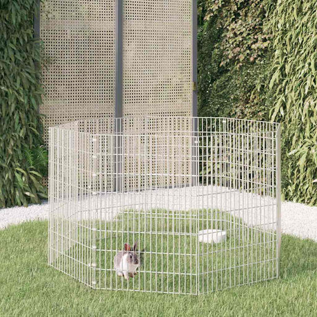 Vidaxl Animal Exchuose 8 paneli 54x80 cm ocynkowane żelazo