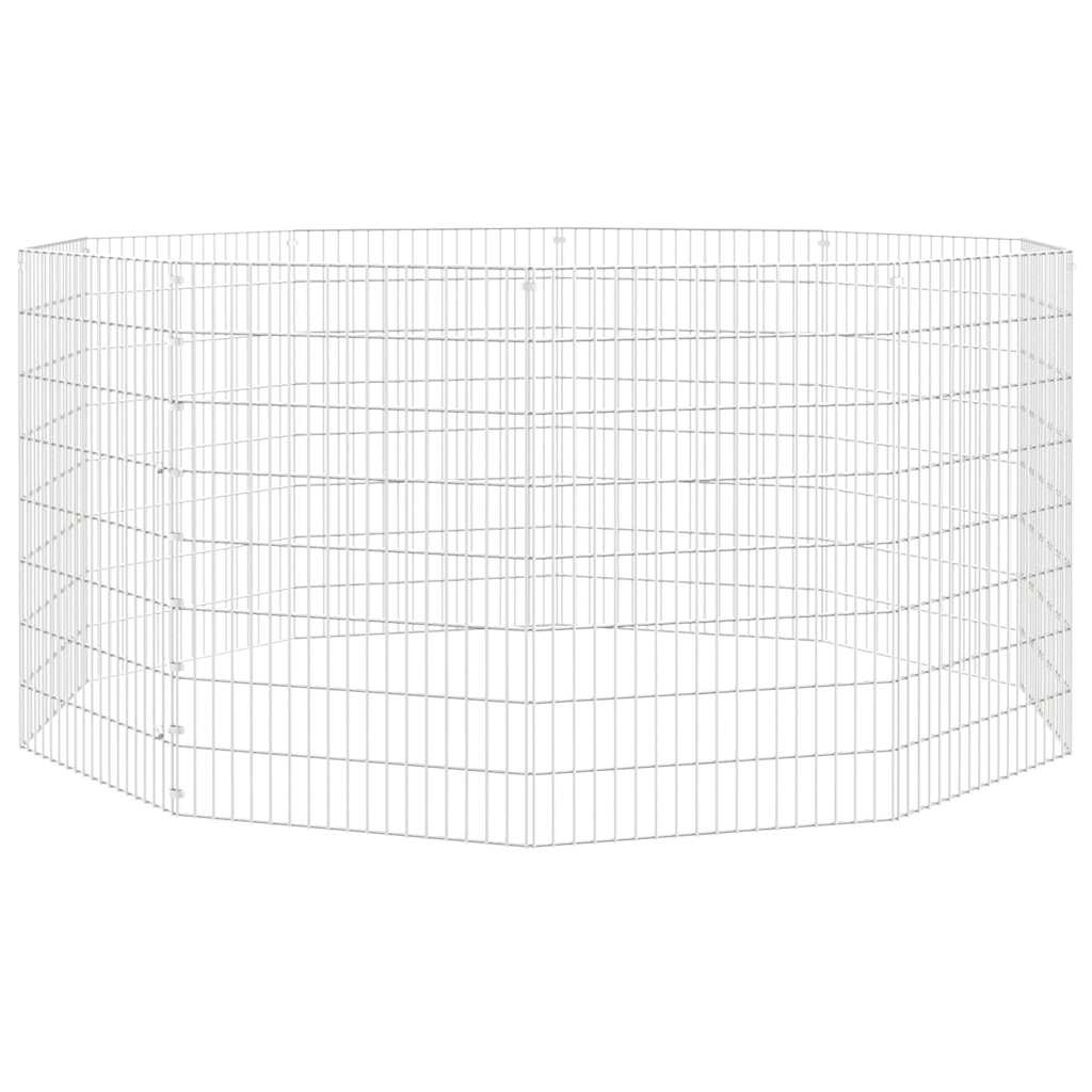 Oszuka dla zwierząt vidaxl 10 paneli 54x80 cm ocynkowane żelazo