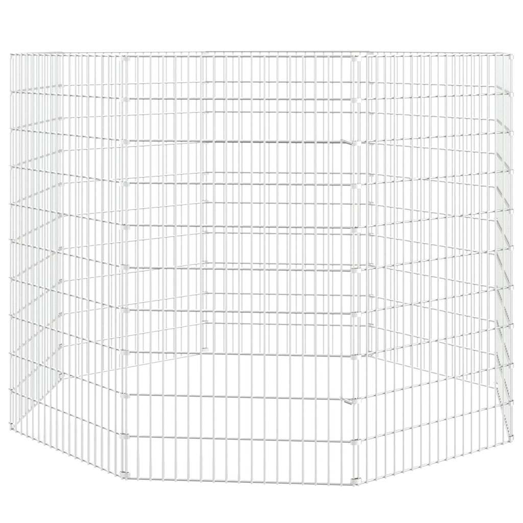 VIDAXL Animal Exchuose 8 paneli 54x100 cm ocynkowane żelazo