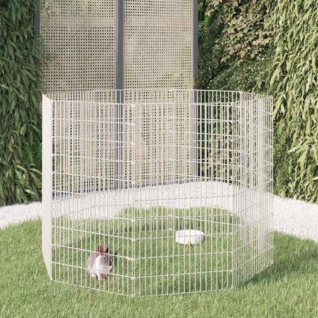 VIDAXL Animal Exchuose 8 paneli 54x100 cm ocynkowane żelazo