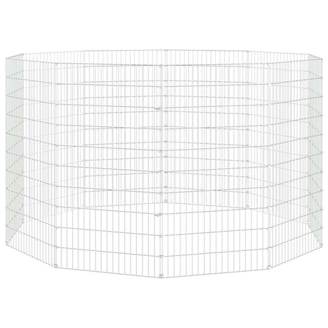 Oszuka dla zwierząt vidaxl 10 paneli 54x100 cm ocynkowane żelazo