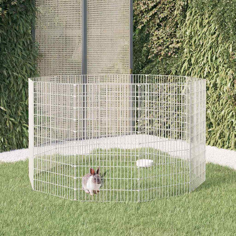 Oszuka dla zwierząt vidaxl 10 paneli 54x100 cm ocynkowane żelazo