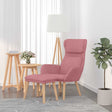 Vidaxl relaxstoel met voetenbank fluweel roze