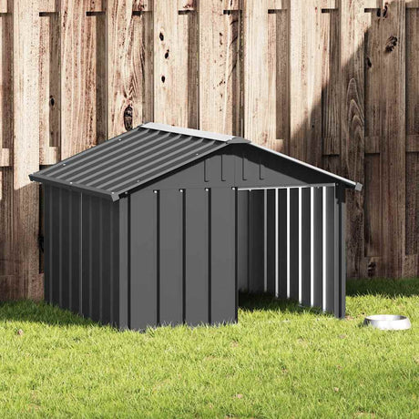 Vidaxl Dog Loft 116.5x103x81,5 cm ocynkowana stalowa antracytowa kolor