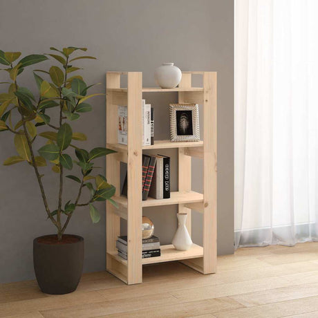 Vidaxl boekenkast kamerscherm 60x35x125 cm massief grenenhout