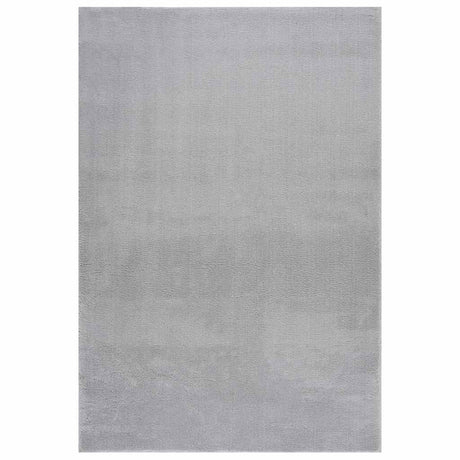 Vidaxl vloerkleed wasbaar korte pool anti-slip 160x230 cm grijs