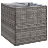 Doniczka VidaXL 80x80x80 cm, polirattan, szara