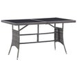 Vidaxl tuintafel 140x80x74 cm poly rattan grijs