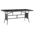 Vidaxl tuintafel 170x80x74 cm poly rattan grijs