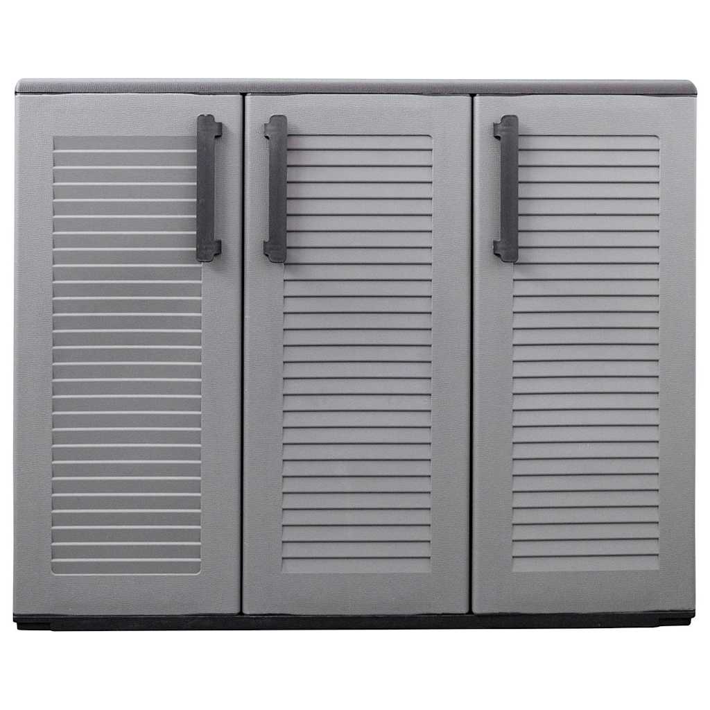 Vidaxl tuinkast 102x37x84 cm polypropeen grijs en zwart
