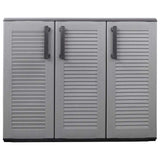 Vidaxl tuinkast 102x37x84 cm polypropeen grijs en zwart