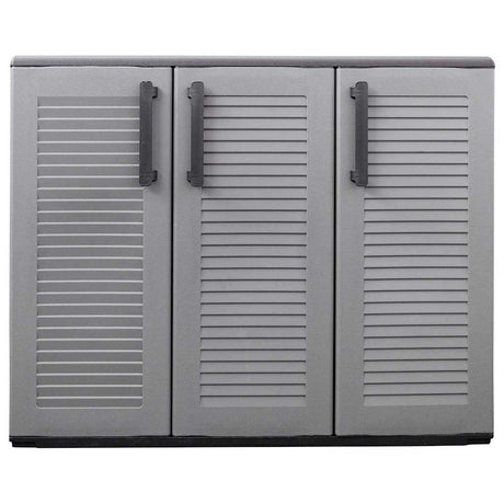 Vidaxl tuinkast 102x37x84 cm polypropeen grijs en zwart