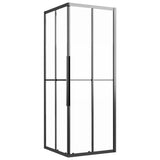 Vidaxl Shower Subicle 80x80x180 cm Matte ESG Black
