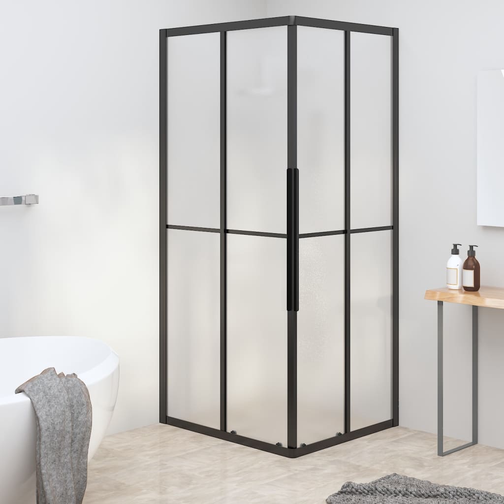 Vidaxl Shower Subicle 90x70x180 cm Matte ESG Black