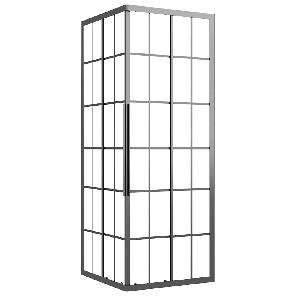 Vidaxl Shower Subicle 80x80x180 cm Matte ESG Black
