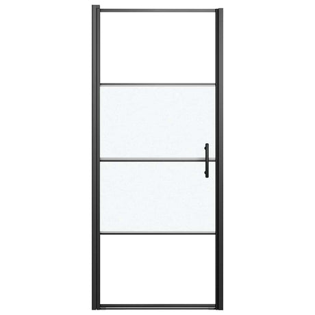 VIDAXL Prysznic drzwi półmat 81x195 cm zahartowany szklany czarny