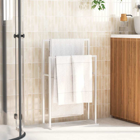 Ręcznik ręcznika vidaxl odłączony 48x24x78,5 cm żelaza biała