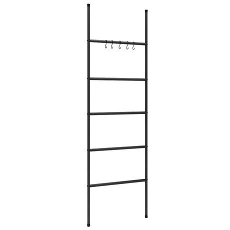 Ręcznik Vidaxl z 5 poziomami, czarny 58x175 cm, żelazo