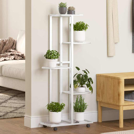Vidaxl Flower Standard z kółkami 5-warstwowymi 44x23x100 cm żelaza