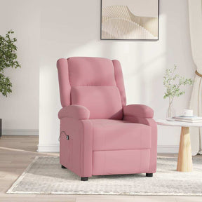 Vidaxl fauteuil elektrisch fluweel roze