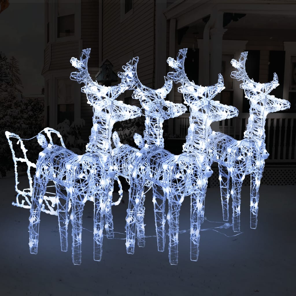 Vidaxl Christmas Decorations Renideer i Mlee 240 LED Acrylic