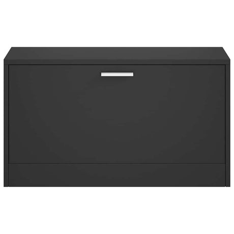 Ławka na buty Vidaxx czarna 80x24x45 cm wykonana z drewna