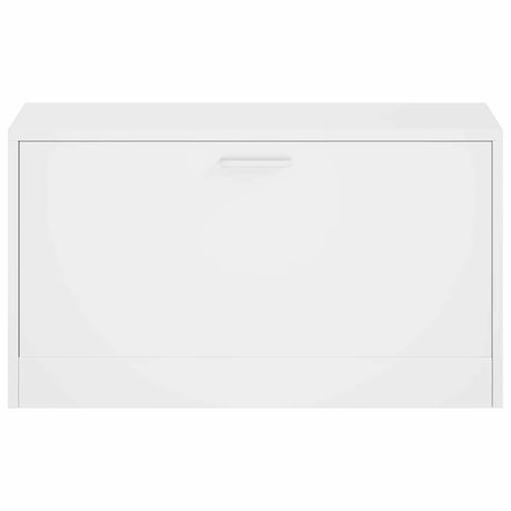 Ławka na buty Vidaxx biały połysk 80x24x45 cm wykończone drewno