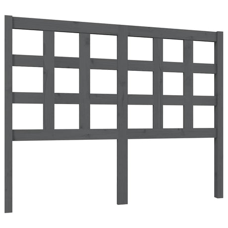 Vidaxl hoofdbord 125,5x4x100 cm massief grenenhout grijs