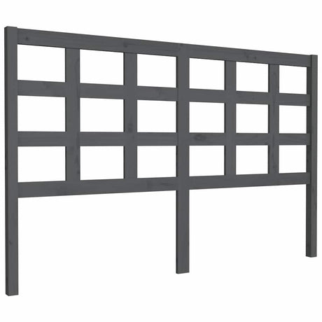 Vidaxl hoofdbord 156x4x100 cm massief grenenhout grijs