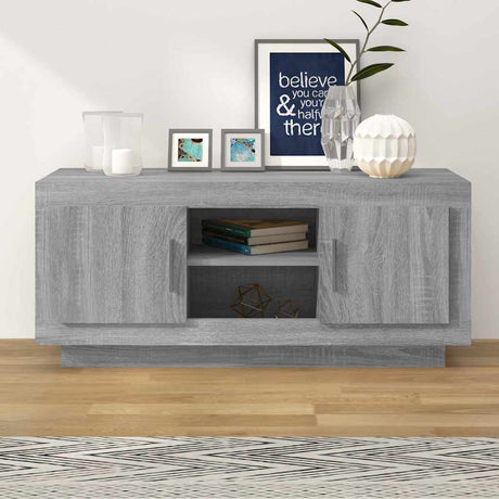 Vidaxl tv-meubel 102x35x45 cm bewerkt hout grijs sonoma eikenkleurig