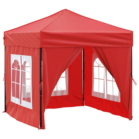 Vidaxl PartyTent Składany ze ścianami bocznymi 2x2 M czerwony