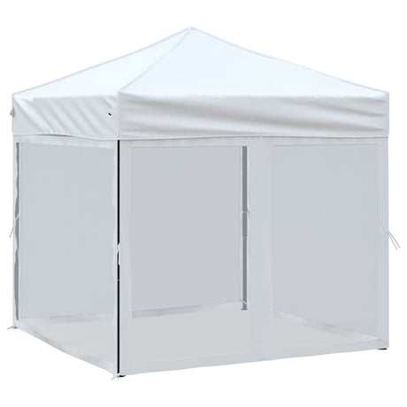 Vidaxl PartyTent Składany ze ścianami bocznymi 2x2 m White