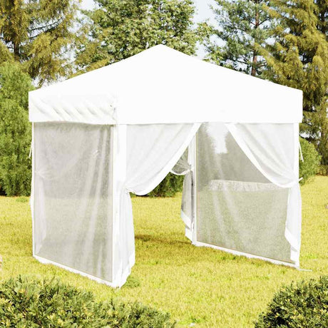 Vidaxl PartyTent Składany ze ścianami bocznymi 2x2 m White