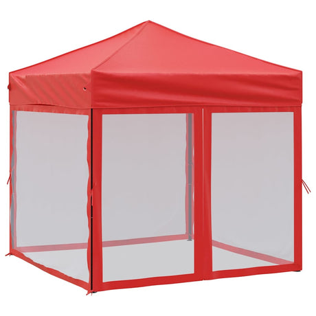 Vidaxl PartyTent Składany ze ścianami bocznymi 2x2 M czerwony