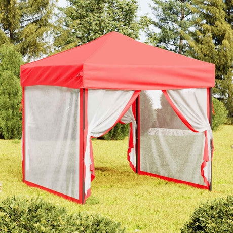 Vidaxl PartyTent Składany ze ścianami bocznymi 2x2 M czerwony