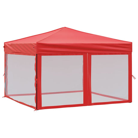 Vidaxl PartyTent Składany ze ścianami bocznymi 3x3 m czerwony