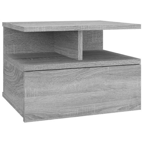 Vidaxl nachtkastje zwevend 40x31x27 cm bewerkt hout grijs sonoma eiken