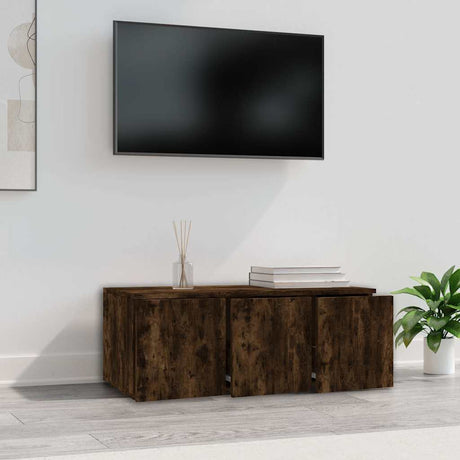 Vidaxl tv-meubel 80x34x30 cm bewerkt hout gerookt eikenkleurig