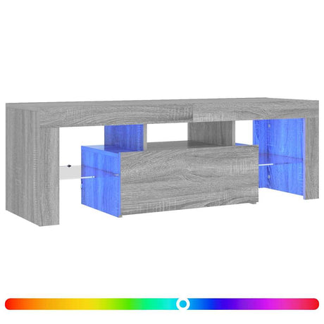 Vidaxl tv-meubel met led-verlichting 120x35x40 cm grijs sonoma eiken