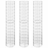 Vidaxl Gabion Planters 3 ST Rund Edisted Ø30x150 cm stal
