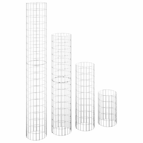 Vidaxl Gabion Planters 4 ST Rund Ø30x50 100 150 200 cm