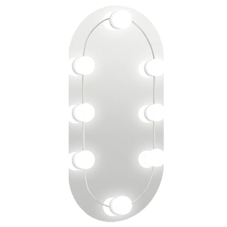 Lustro VidaXL z oświetleniem LED 40x20 cm, szkło owalne