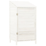 Vidaxl Garden Shed 55x52x112 cm stałą sosną białą